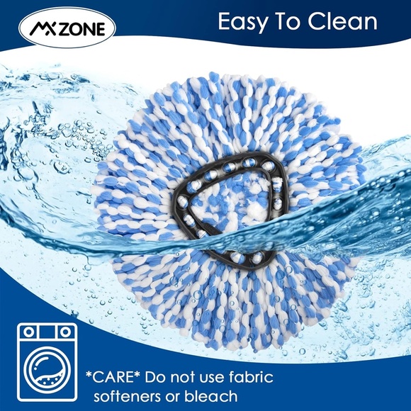 Spin Mop Replace Head for O-Ceda Spinning EasyWring Rinse Clean Mop Refill, 2 PC - Picture 6 of 13
